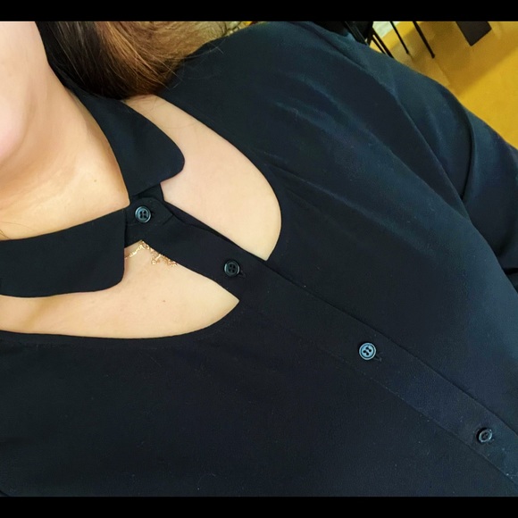 Mink pink black fashion blouse - Picture 3 of 4